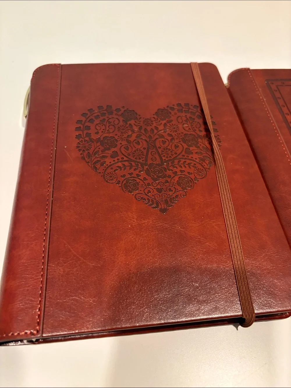 2 SETTINI Cat & Heart Writing Journal Hardcover Faux Leather Notebook T4